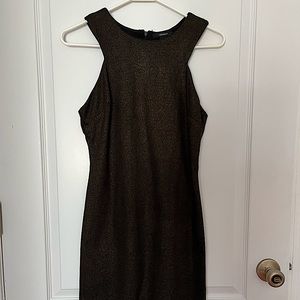 🚨SOLD🚨F21 Black and Gold Straight Dress
